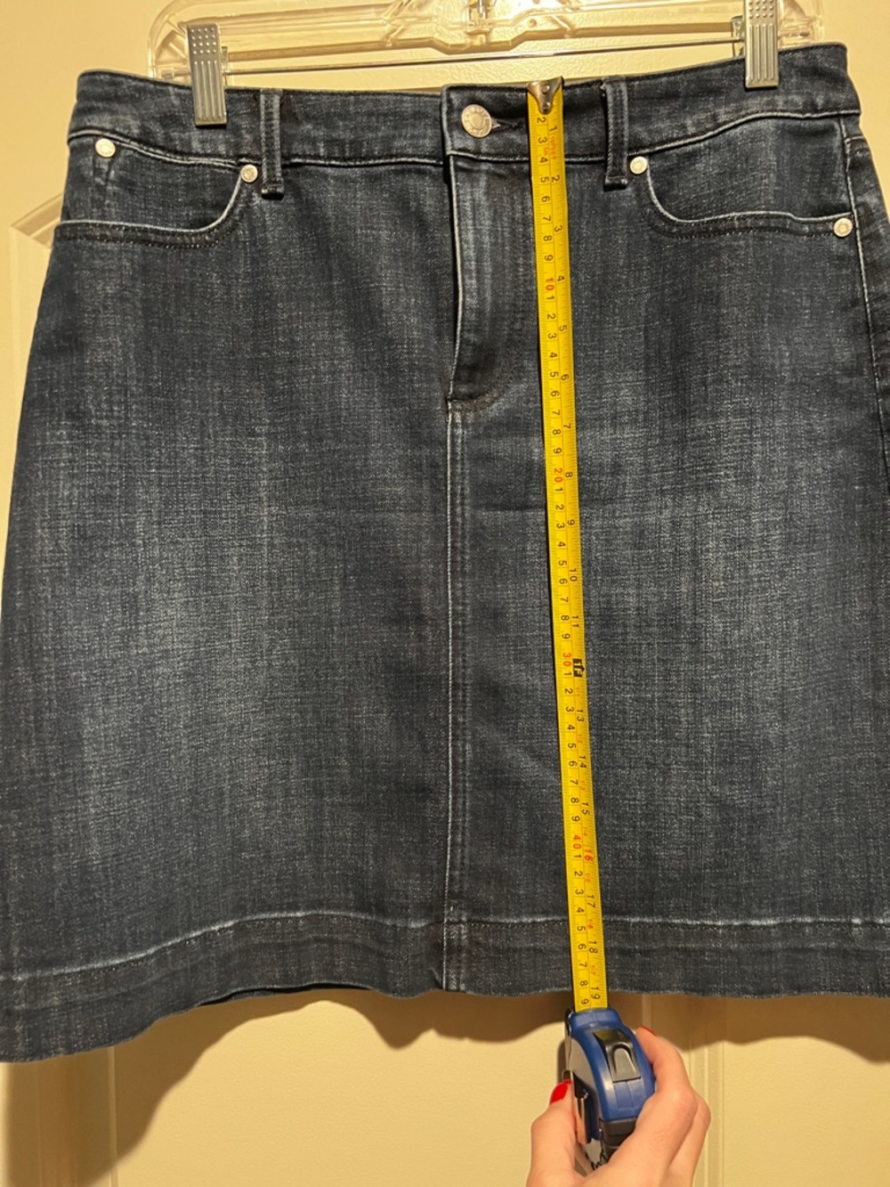 Talbots Dark Indigo Denim A-Line Skirt